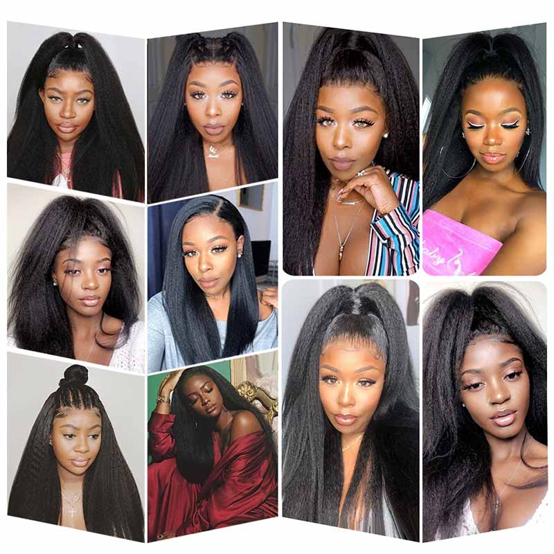 iPretty Brazilian Remy Kinky Straight Human Hair Weave Bundles