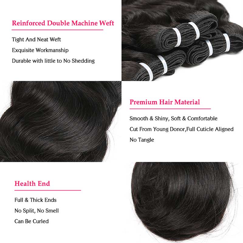 iPretty Peruvian Double Drawn Body Wave Human Hair Bundle