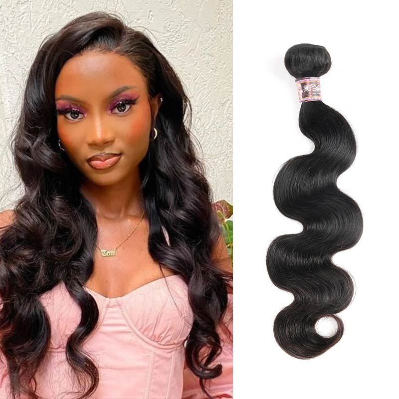 iPretty Brazilian Body Wave Hair Natural Color 10-30inch Human Hair Weave Bundles