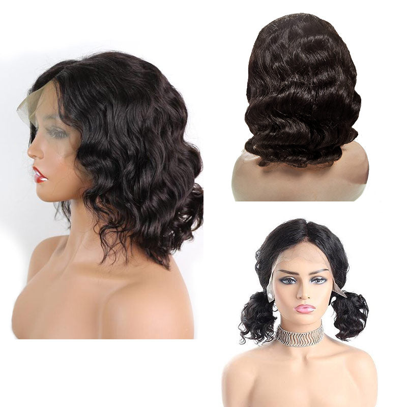 iPretty Loose Deep Wave Bob Wig Short 13x4 Lace Front Wig