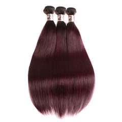 iPretty Ombre 1B/c Red Brazilian Straight Human Hair Bundles