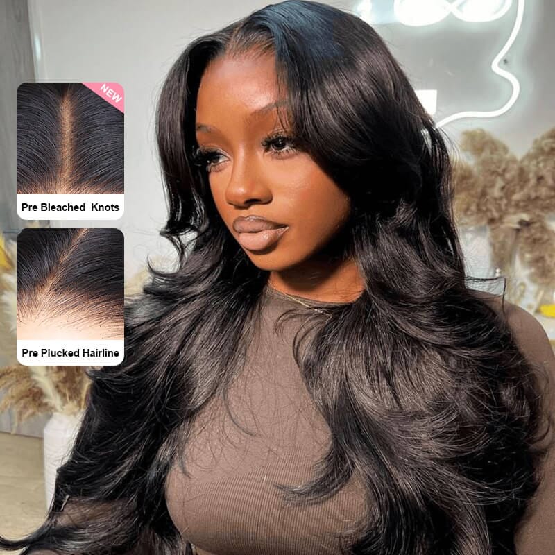 iPretty Wear & Go 6x5 Pre-Cut Lace Body Wave Wig With Pre Bleached Invisible Knots