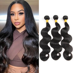 iPretty 3 pcs Human Virgin Hair Body Wave Bundles