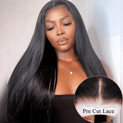 iPretty Tiny Knots 6x5 Put On And Go Pre Cut Everything Straight Wear Go Wig