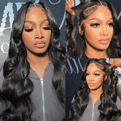 iPretty Wear & Go 6x5 Pre-Cut Lace Body Wave Wig With Pre Bleached Invisible Knots