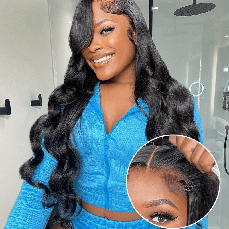 iPretty 6x5 Put On And Go Glueless Lace Bleached Knots Body Wave Wig