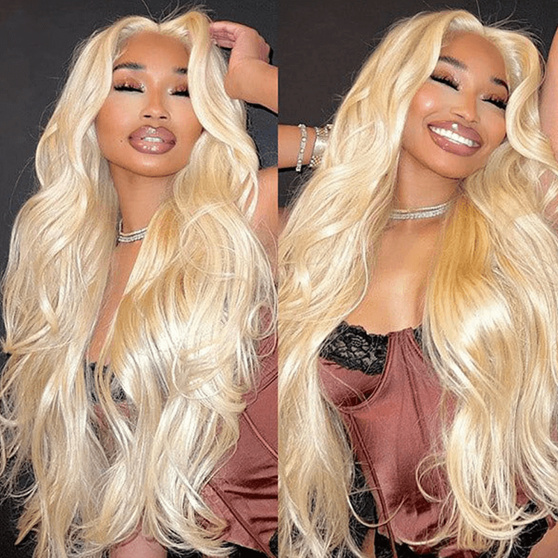 iPretty 13x4 Lace Frontal High Quality 613 Blonde Color Human Hair Body Wave Wig