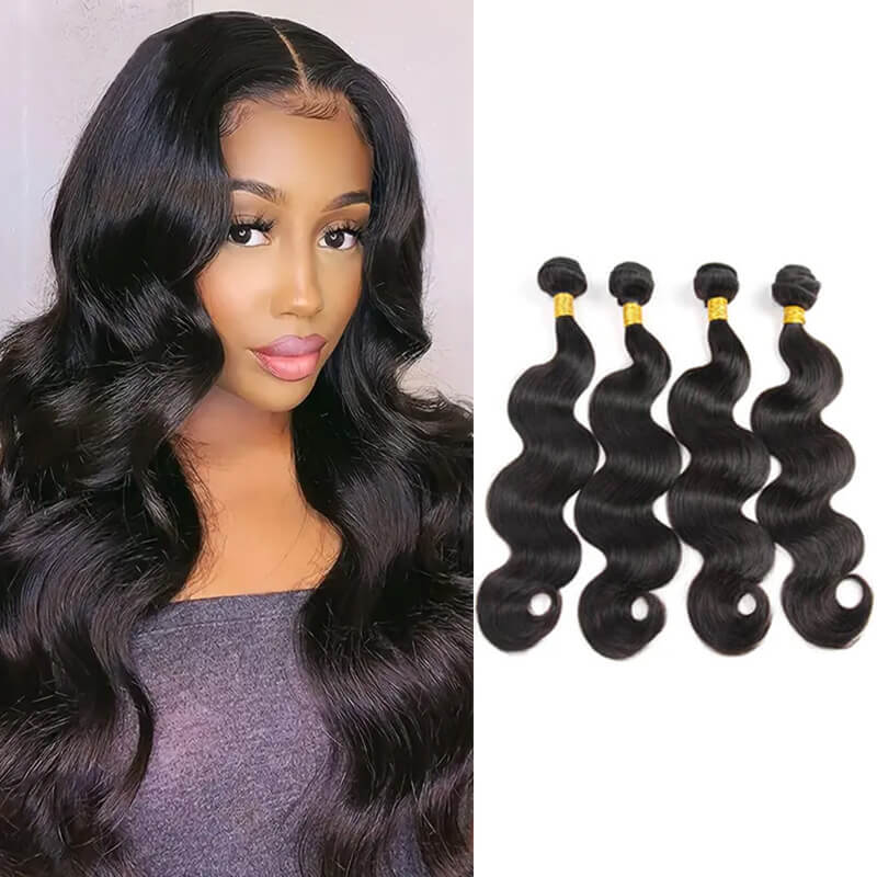 iPretty 4 pcs Bundles Body Wave Human Hair