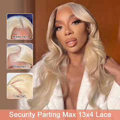 iPretty 13x4 Lace Frontal High Quality 613 Blonde Color Human Hair Body Wave Wig