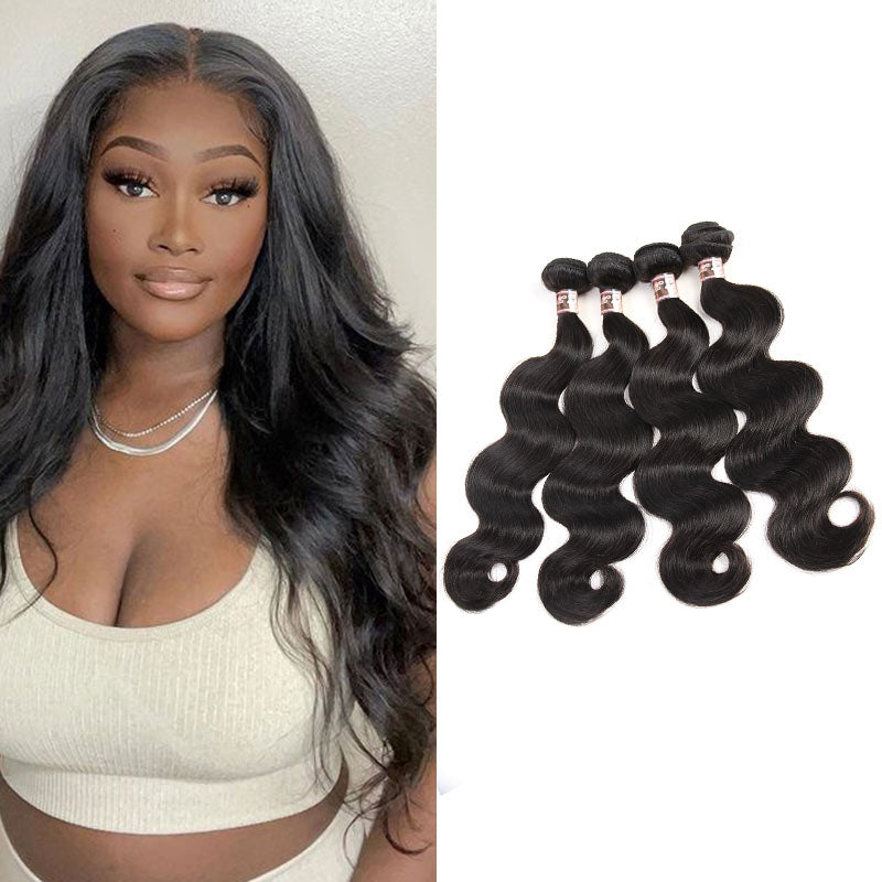 iPretty Brazilian Body Wave Hair Natural Color 10-30inch Human Hair Weave Bundles