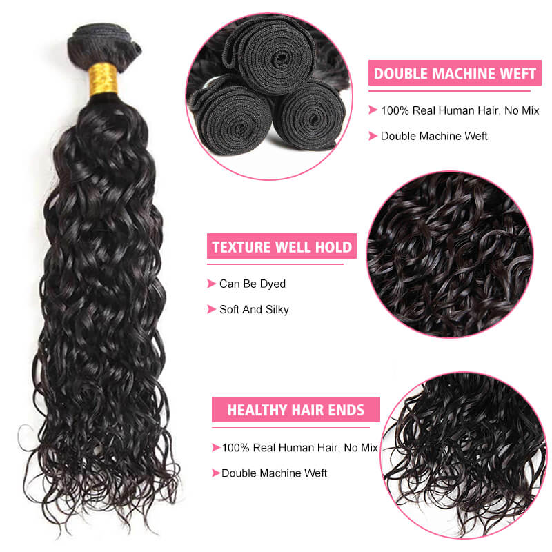 iPretty Water Wave Human Hair 3 Bundles