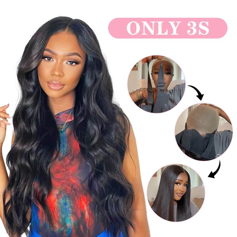 iPretty 6x5 Put On And Go Glueless Lace Bleached Knots Body Wave Wig