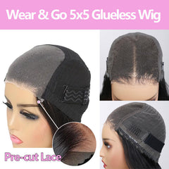 iPretty 5x5 Lace Body Wave Glueless Wig