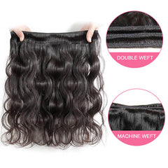 iPretty 3 pcs Human Virgin Hair Body Wave Bundles