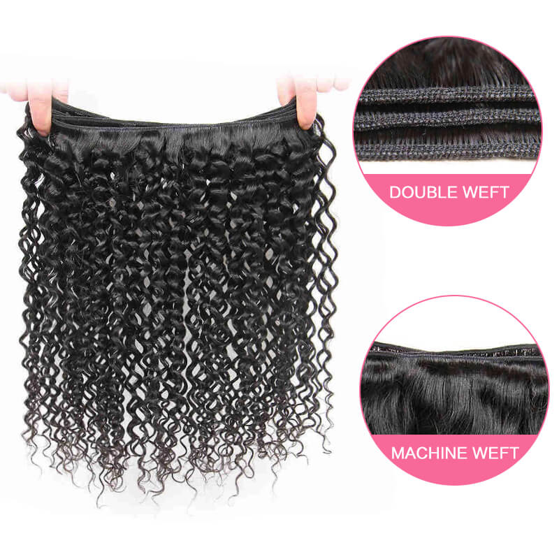 iPretty 3 Bundles Kinky Curly Human Virgin Hair