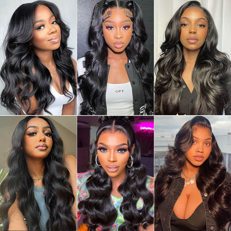 iPretty 3 pcs Human Virgin Hair Body Wave Bundles