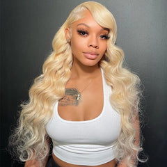 iPretty 4x4 Transparent Lace Body Wave 613 Blonde Wig for Women