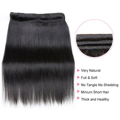 iPretty 4 pcs Straight Human Hair Bundles