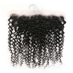 iPretty 13x4 Curly Medium Brown Lace Frontal Closure 100% Human Hair