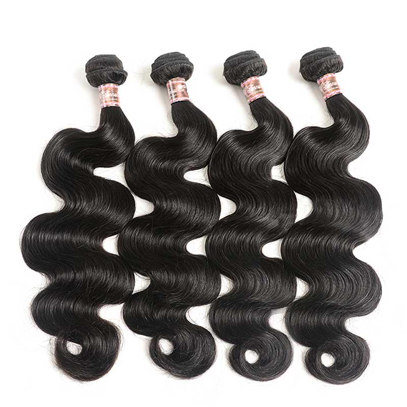 iPretty Brazilian Body Wave Hair Natural Color 10-30inch Human Hair Weave Bundles