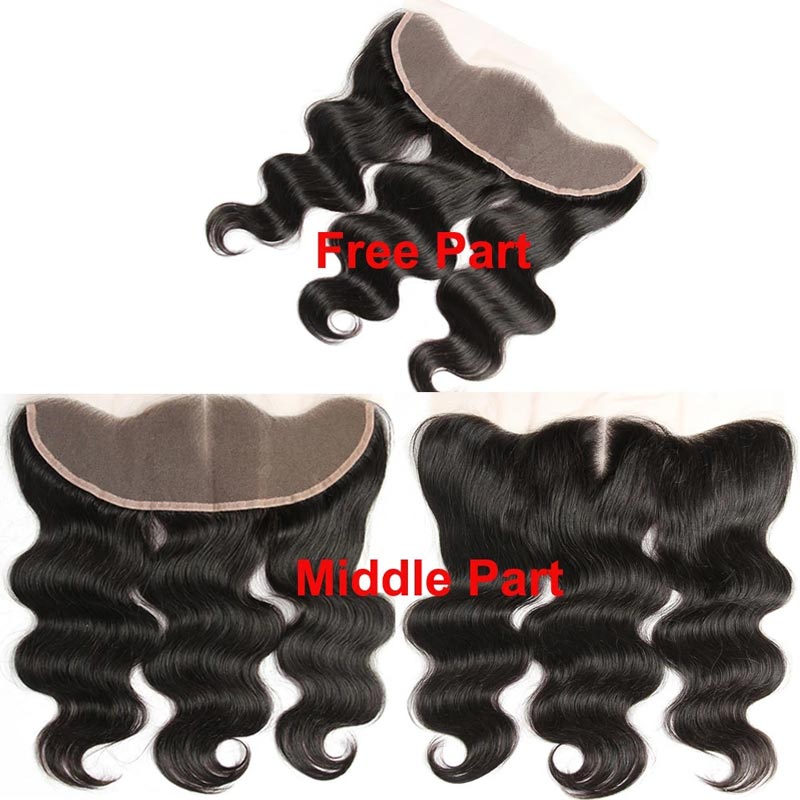 iPretty Body Wave Alone 13x4 HD/Medium Brown Lace Frontal 100% Human Hair Closure with Baby Hair