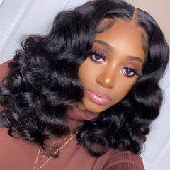 iPretty Loose Deep Wave Bob Wig Short 13x4 Lace Front Wig