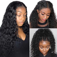 iPretty Brazilian Water Wave Lace Front Human Hair Wigs Wet And Wavy Lace Frontal Wig