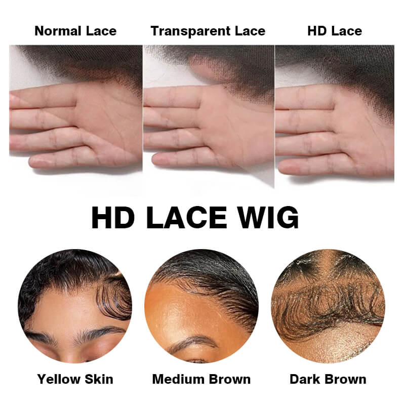 iPretty 5x5 Invisible HD Lace Straight Wigs