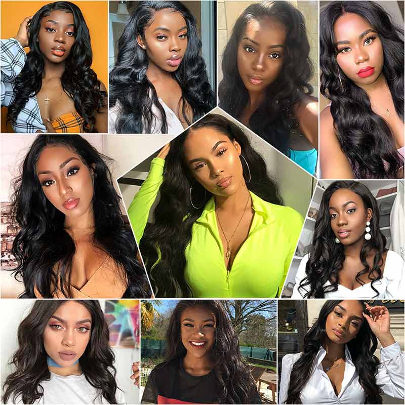 iPretty Brazilian Body Wave Hair Natural Color 10-30inch Human Hair Weave Bundles