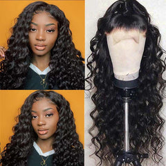 iPretty Brazilian Loose Wave Human Hair Wigs 4x4 Lace Closure Wig Loose Curly