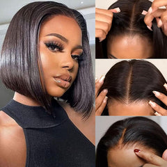 iPretty Wear and Go Glueless 5x5 Pre Cut Lace Straight Bob Wig for Beginners