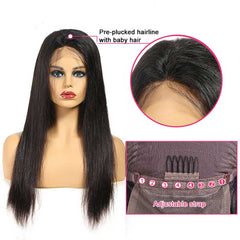 iPretty 4x4 Undetectable Transparent Straight Lace Closure Human Hair Wigs