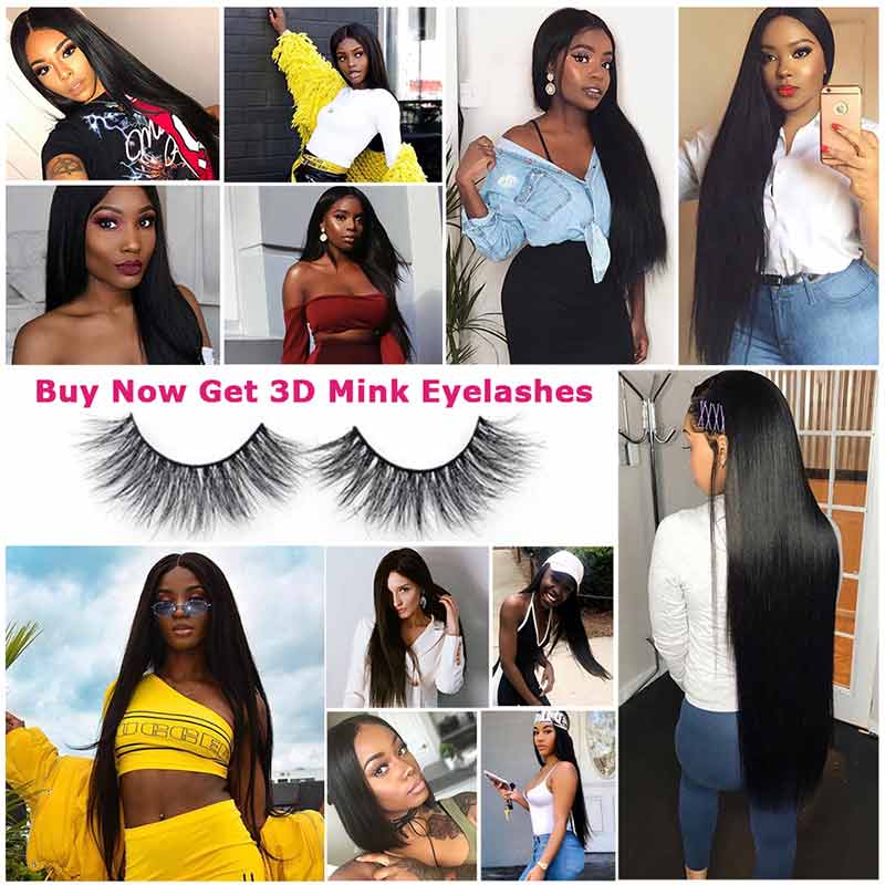 iPretty 4x4 Undetectable Transparent Straight Lace Closure Human Hair Wigs