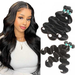 iPretty 3 Pcs Brazilian Body Wave Human Hair Bundles