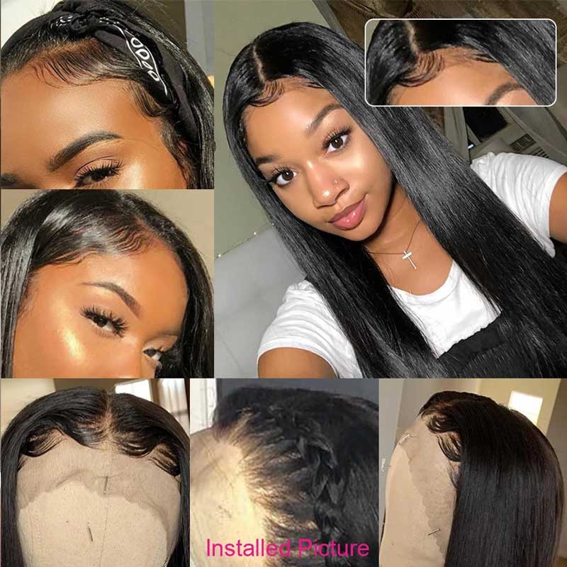 iPretty 13x4 Lace Frontal HD/Medium Brown Lace Alone 10-22 Straight Human Hair Closure